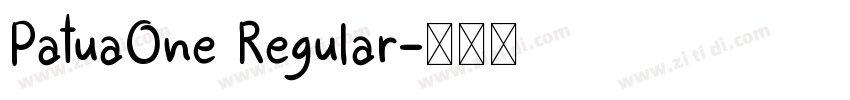 PatuaOne Regular字体转换